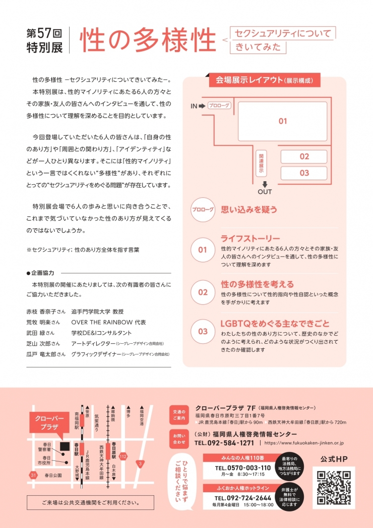 [特別展]性の多様性ーセクシュアリティについてきいてみたー