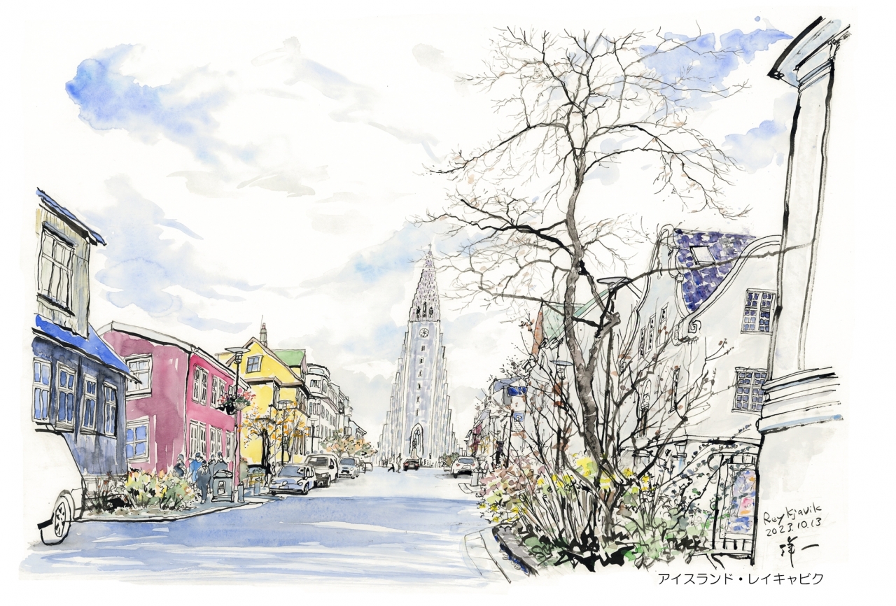 中村洋一葦ペン画展 115回ピースボート寄港地の風景展｜イベント