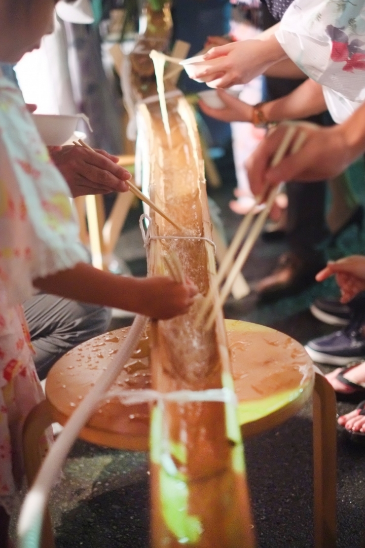 夏の体験イベント 福岡県川崎町流しそうめん祭りinDe・愛